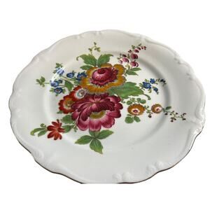 Vintage Gloria Fine Porcelain Bayreuth West-Germany 10"‎ Plate Floral